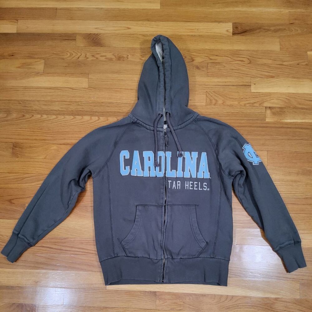 UNC Tar Heels Sherpa Lined Zip Hoodie Small Campus Heritage Jacket